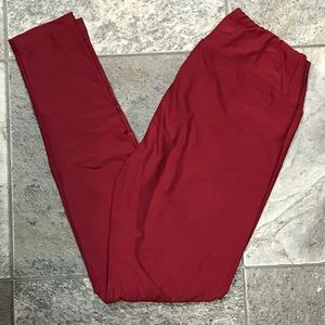 OS Lularoe Leggings Dark Red